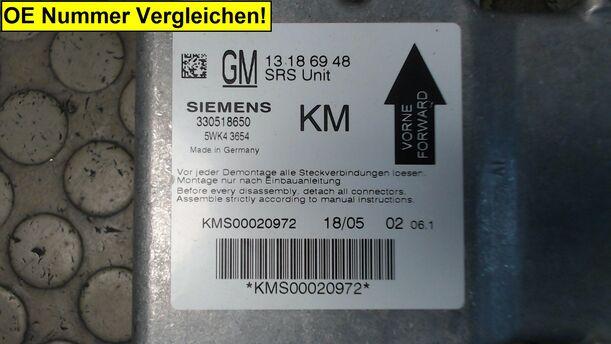 Foto: STEUERGERÄT AIRBAG eines Opel Vectra 1.9 CDTI Conceptline