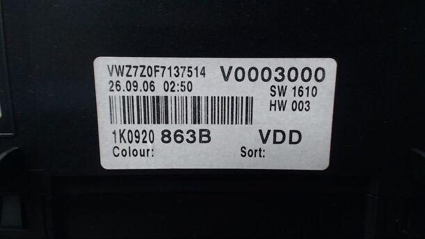 Foto: TACHOEINHEIT eines VW Golf 1.9 TDI