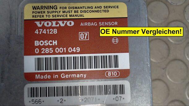 Foto: STEUERGERÄT AIRBAG / AIRBAGSTEUERGRÄT eines Volvo 460 2.0i GL
