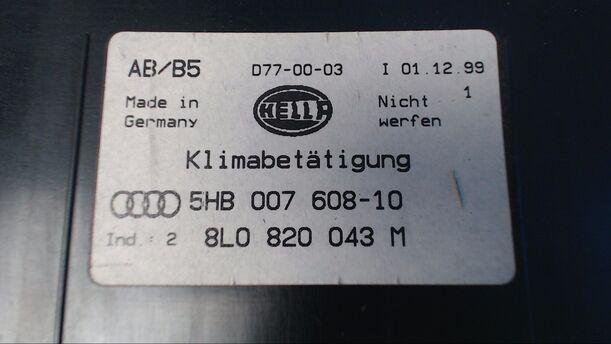 Foto: HEIZUNGSBETÄTIGUNG eines Audi A3 1.8 Cup