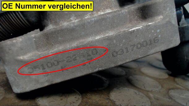 Foto: DROSSELKLAPPENSTUTZEN eines Hyundai Accent 1.3i SLX