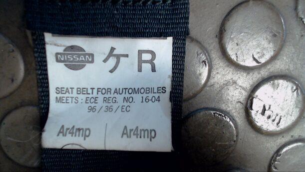 Foto: SICHERHEITSGURT VORNE RECHTS (4/5-TÜRER) eines Nissan Almera 1.4 GLSi