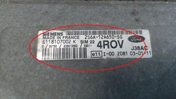 Foto: STEUERGERÄT EINSPRITZUNG eines Ford Fusion 1.4