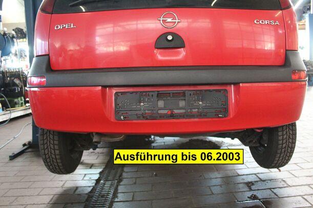 Foto: STOßSTANGE / STOSSFÄNGER HINTEN eines Opel Corsa 1.0 12V