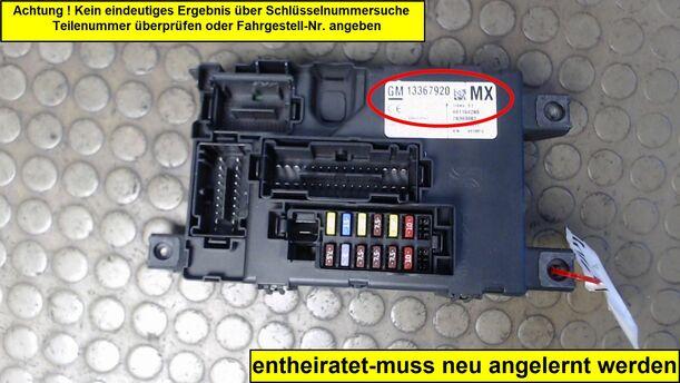 Foto: BCM BODY CONTROL MODUL (ENTHEIRATET) eines Opel Corsa 1.2 16V (ecoFLEX) Easytronic