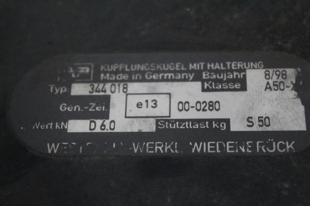 Foto: ANHÄNGERZUGVORRICHTUNG eines Seat Cordoba Vario 1.6i