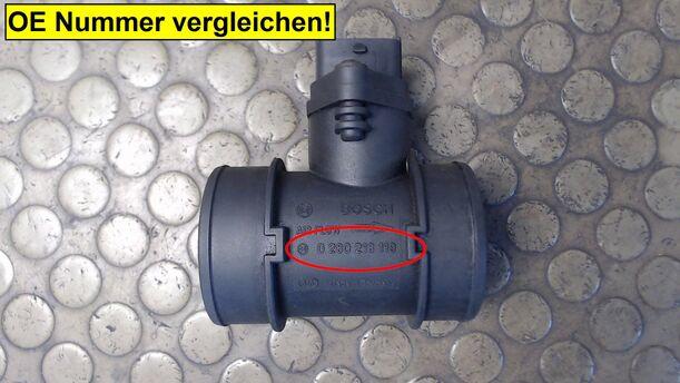Foto: LUFTMASSENMESSER BOSCH eines Opel Meriva 1.4 Stella