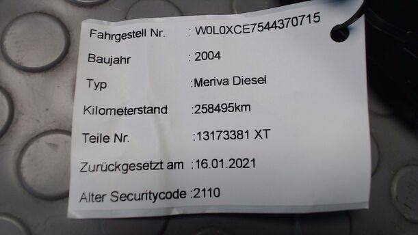Foto: TACHOEINHEIT (ENTHEIRATET) eines Opel Meriva 1.7 CDTI