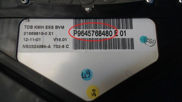 Foto: TACHOEINHEIT eines Peugeot 307 110 GL