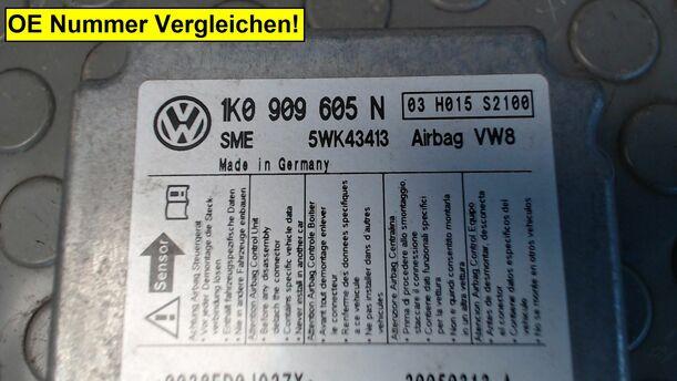Foto: STEUERGERÄT AIRBAG eines VW Golf 2.0 SDI 7DC 2H2