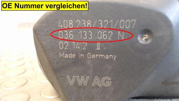 Foto: DROSSELKLAPPENSTUTZEN eines VW Polo 1.2