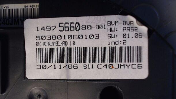Foto: TACHOEINHEIT / KOMBIINSTRUMENT eines Citroen C8 2.0 HDi Exclusive