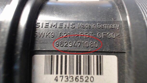 Foto: LUFTMASSENMESSER SIEMENS eines Citroen Berlingo 1.9 D