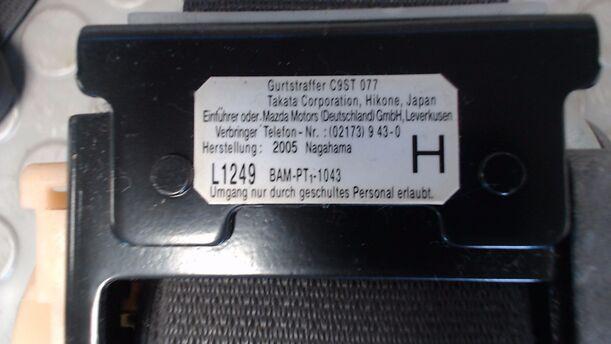 Foto: SICHERHEITSGURT VORN LINKS eines Mazda 6 Sport Kombi 2.0 CD DPF
