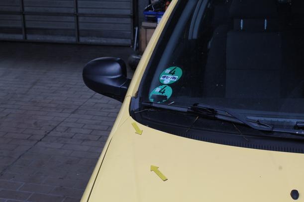 Foto: MOTORHAUBE eines Chevrolet Aveo 1.2