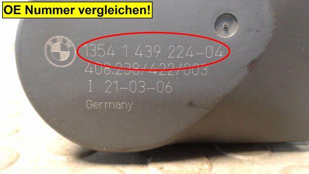 Foto: DROSSELKLAPPENSTUTZEN/ DROSSELKLAPPE VDO eines BMW 116i Sport