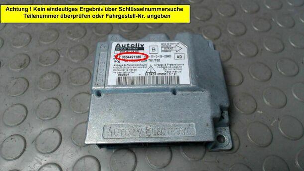 Foto: AIRBAGSTEUERGERÄT/ STEUERGERÄT AIRBAG eines Peugeot 307 HDi Break 110