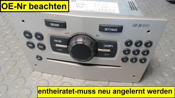 Foto: RADIO CD30 MP3  (ENTHEIRATET) eines Opel Corsa 1.2 16V Beauty