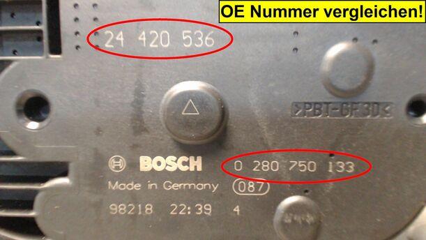Foto: DROSSELKLAPPENSTUTZEN  BOSCH eines Opel Corsa 1.0 12V Beauty