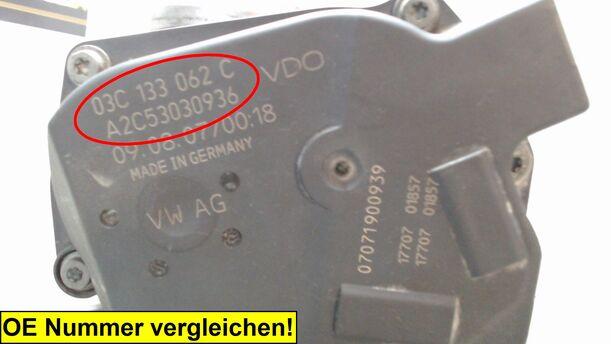 Foto: DROSSELKLAPPENSTUTZEN  VDO eines VW Polo 1.4 Beauty