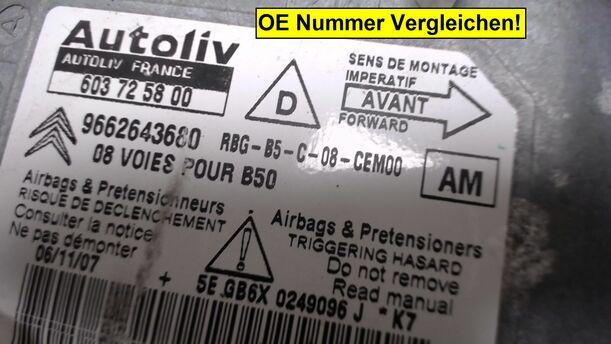 Foto: AIRBAGSTEUERGERÄT eines Citroen C4 Coupe 1.4 16V TS