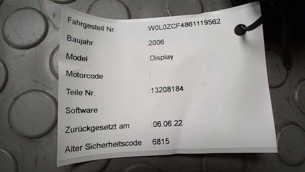 Foto: DISPLAY / BILDSCHIRM eines Opel Signum 2.2