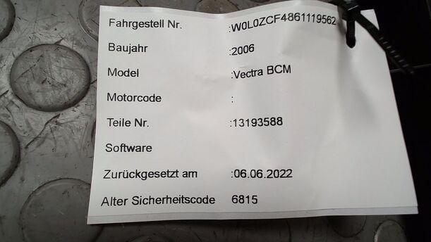 Foto: BCM STEUERGERÄT/ SICHERUNGSKASTEN eines Opel Signum 2.2