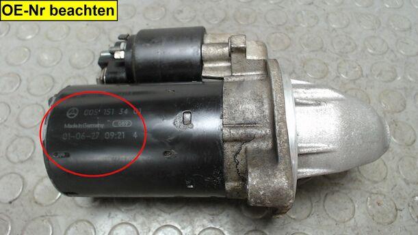 Foto: ANLASSER / STARTER  BOSCH eines Mercedes-Benz C 180 Sportcoupe