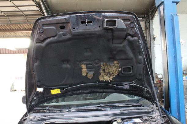 Foto: MOTORHAUBE eines Volvo S40 2.4