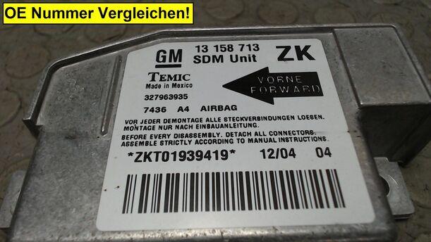 Foto: STEUERGERÄT AIRBAG eines Opel Meriva 1.6 16V Easytronic