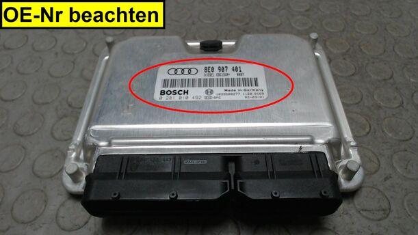 Foto: EINSPRITZSTEUERGERÄT / MOTORSTEUERGERÄT eines Audi A4 Avant 2.5 TDI GL