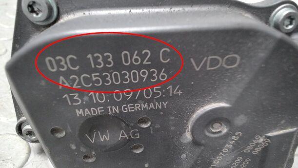 Foto: DROSSELKLAPPE/ DROSSELKLAPPENSTUTZEN  VDO eines VW Golf 1.4 GLX