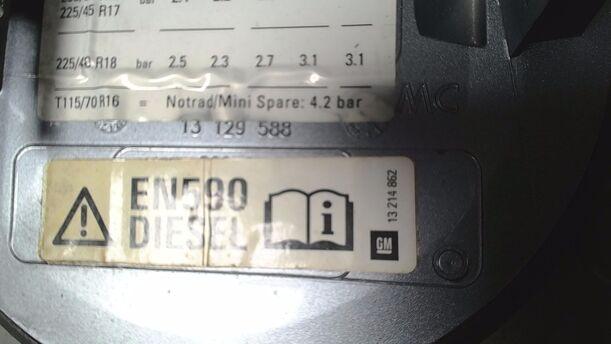 Foto: TANKKLAPPE/ TANKDECKEL eines Opel Zafira 1.9 CDTI GTI