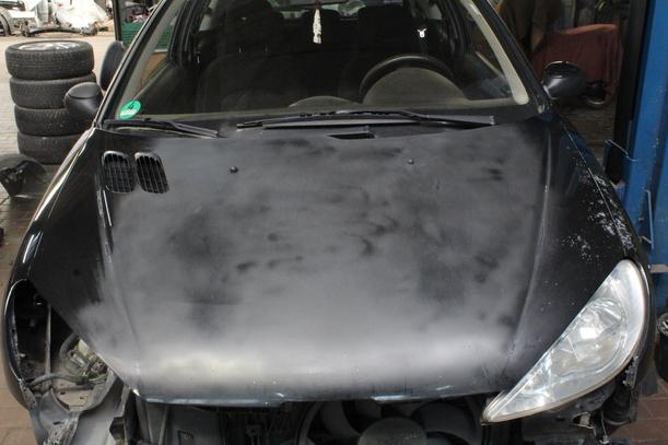 Foto: MOTORHAUBE ( LACKIERUNGSBEDÜRFTIG ) eines Peugeot 206 110