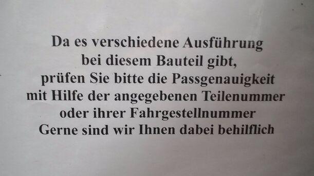 Foto: ANTRIEBSWELLE RECHTS eines Audi A3 1.6