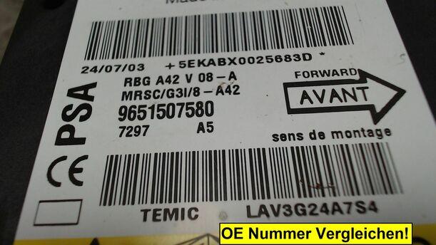 Foto: AIRBAGSTEUERGERÄT eines Citroen C3 Pluriel 1.4