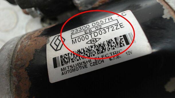 Foto: ANLASSER / STARTER eines Dacia Logan MCV TCe 90 S&S