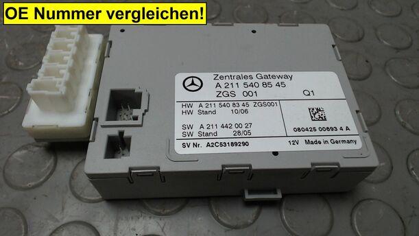 Foto: STEUERGERÄT ZENTRALES GATEWAY eines Mercedes-Benz E 320 CDI 4Matic Automatik GL