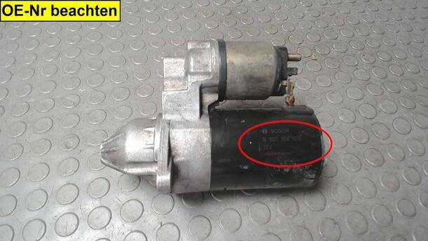Foto: ANLASSER / STARTER  BOSCH eines Opel Corsa 1.0 12V GL