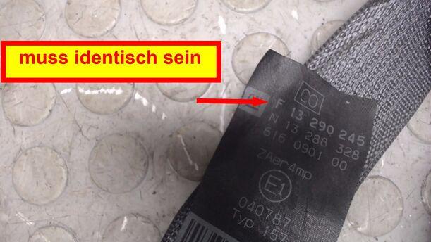 Foto: SICHERHEITSGURT VORN RECHTS (AUSFÜHRUNG BEACHTEN) eines Opel Corsa 1.0 12V GL
