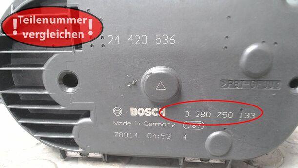 Foto: DROSSELKLAPPENSTUTZEN/ DROSSELKLAPPE  BOSCH eines Opel Agila 1.0 12 V