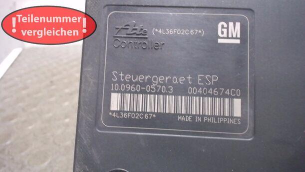 Foto: HAUPTBREMSAGGREGAT ABS /ESP eines Opel Zafira 1.9 CDTI Automatik