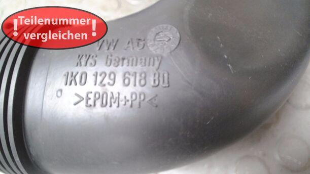 Foto: ANSAUGSCHLAUCH LUFTFILTERKASTEN eines VW Passat 1.9 TDI DPF acenta