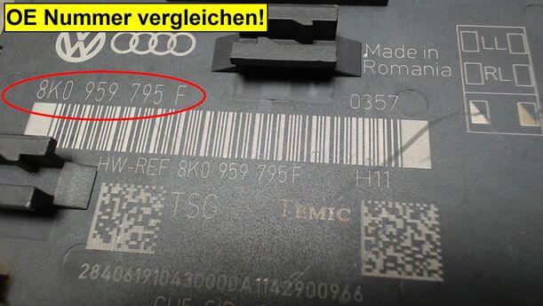 Foto: TÜRSTEUERGERÄT HINTEN RECHTS eines Audi A4 Avant 2.0 TDI DPF acenta