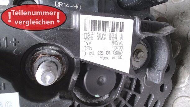 Foto: LICHTMASCHINE eines VW Sharan 1.9 TDI acenta