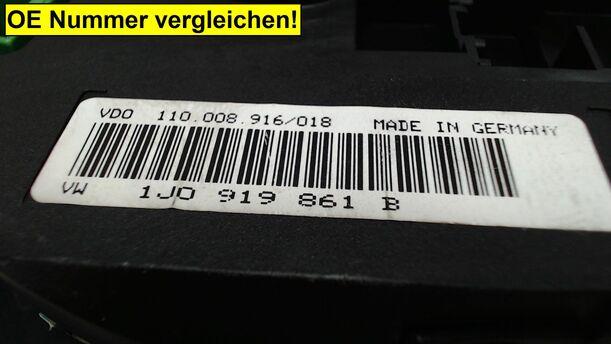 Foto: TACHOEINHEIT / KOMBIINSTRUMENT eines VW Bora 1.9 TDI acenta