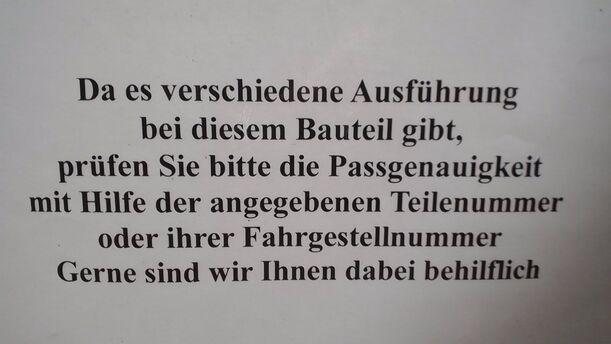 Foto: ANTRIEBSWELLE LINKS eines Opel Zafira 1.8 acenta