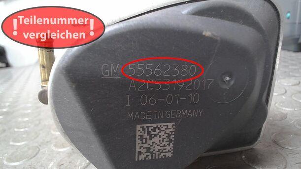 Foto: DROSSELKLAPPE/ DROSSELKLAPPENSTUTZEN eines Opel Astra Twin Top 1.8