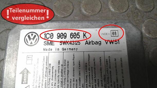 Foto: STEUERGERÄT AIRBAG/ AIRBAGSTEUERGERÄT eines VW Polo 1.9 TDI