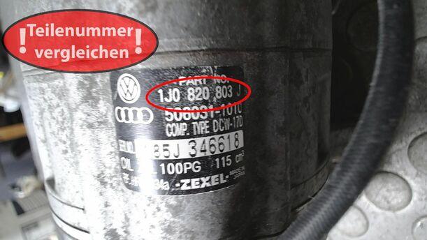 Foto: KOMPRESSOR KLIMAANLAGE/ KLIMAKOMPRESSOR eines Audi A3 1.6
